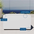 Modway Saybrook Fabric Upholstered Outdoor Patio Sofa Ottoman in White