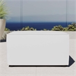 Modway Saybrook Fabric Upholstered Outdoor Patio Sofa Ottoman in White