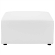 Modway Saybrook Fabric Upholstered Outdoor Patio Sofa Ottoman in White