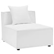 Modway Saybrook 3-Piece Fabric Upholstered Outdoor Patio Sectional Sofa in White