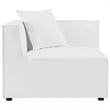 Modway Saybrook 3-Piece Fabric Upholstered Outdoor Patio Sectional Sofa in White
