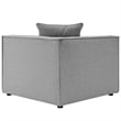 Modway Saybrook 4-Seater Fabric Outdoor Patio Sectional Sofa in Gray