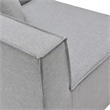 Modway Saybrook 4-Seater Fabric Outdoor Patio Sectional Sofa in Gray