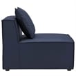 Modway Saybrook 6-Piece Fabric Outdoor Patio Sectional Sofa in Navy