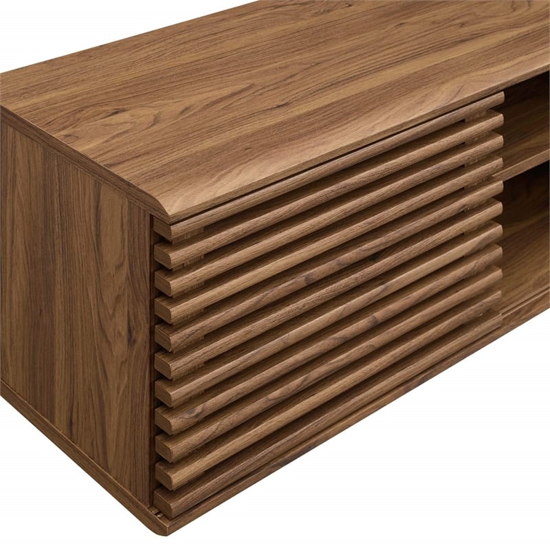 Modway Render Wood Wall-Mount Media Console TV Stand for TVs up to 65