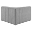 Modway Bartlett Upholstered Fabric Sectional Sofa Corner Chair in Light Gray