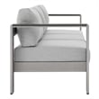Modway Shore 4-Piece Aluminum & Fabric Outdoor Patio Set in Silver/Gray