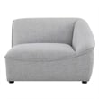 Modway Comprise Fabric Right Arm Sectional Sofa Chair in Light Gray