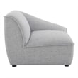 Modway Comprise Fabric Right Arm Sectional Sofa Chair in Light Gray