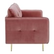 Modway Cameron Tufted Performance Velvet Sofa in Dusty Rose Pink
