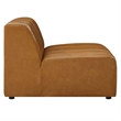 Modway Bartlett 4-Piece Modern Faux Leather Sectional Sofa in Tan Finish