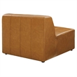 Modway Bartlett 5-Piece Modern Faux Leather Sectional Sofa in Tan