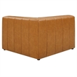 Modway Bartlett 5-Piece Modern Faux Leather Sectional Sofa in Tan