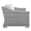 Modway Conway 4-Piece Patio Aluminum/Rattan Furniture Set in Light Gray/White