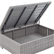 Modway Conway 4-Piece Patio Aluminum/Rattan Furniture Set in Gray