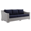 Modway Conway 4-Piece Patio Aluminum/Rattan Furniture Set in Gray/Navy
