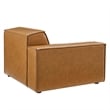 Modway Restore 8-Piece Faux Leather Upholstered Sectional Sofa in Tan