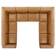 Modway Restore 8-Piece Faux Leather Upholstered Sectional Sofa in Tan