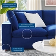 Modway Commix Down Filled Overstuffed Performance Velvet Loveseat in Navy
