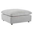 Modway Commix Down Filled Overstuffed Performance Velvet Ottoman in Light Gray