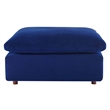 Modway Commix Down Filled Overstuffed Performance Velvet Ottoman in Navy