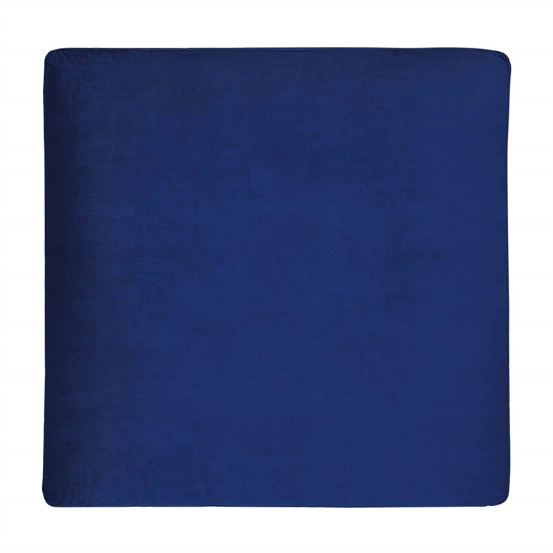 Modway Commix Down Filled Overstuffed Performance Velvet Ottoman in Navy