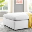 Modway Commix Down Filled Overstuffed Performance Velvet Ottoman in White