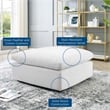 Modway Commix Down Filled Overstuffed Performance Velvet Ottoman in White
