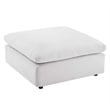 Modway Commix Down Filled Overstuffed Performance Velvet Ottoman in White