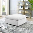 Modway Commix Down Filled Overstuffed Performance Velvet Ottoman in White