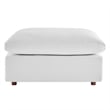 Modway Commix Down Filled Overstuffed Performance Velvet Ottoman in White