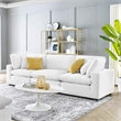 Modway Commix 3-Seater Down Filled Overstuffed Performance Velvet Sofa in White