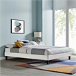 Modway Reign Full Performance Velvet Platform Bed Frame in Light Gray