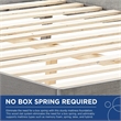 Modway Sidney Cane Rattan and Wood Queen Platform Bed with Angular Legs in Gray