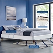 Modway Harlow Full Performance Velvet Platform Bed Frame in White