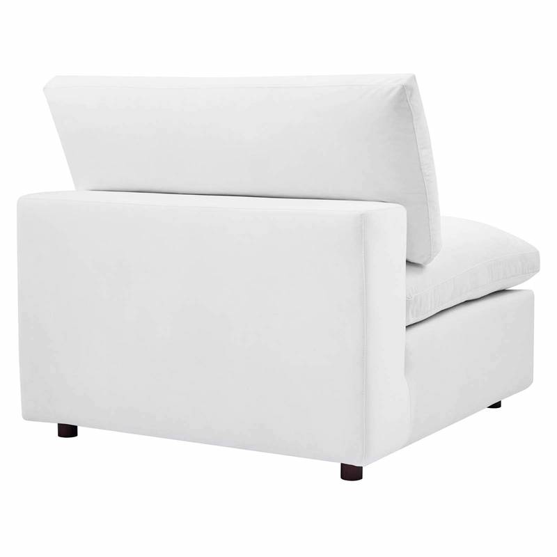 Modway Commix 4-Seater Down Filled Overstuffed Performance Velvet Sofa in White