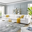 Modway Commix 4-Seater Down Filled Overstuffed Performance Velvet Sofa in White
