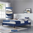 Modway Harlow Queen Performance Velvet Platform Bed Frame in Navy