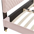 Modway Harlow King Performance Velvet Platform Bed Frame in Pink