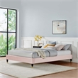 Modway Harlow King Performance Velvet Platform Bed Frame in Pink