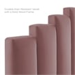 Modway Noelle Modern Performance Velvet Twin Headboard in Dusty Rose