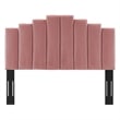 Modway Noelle Modern Performance Velvet Twin Headboard in Dusty Rose