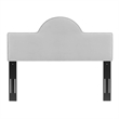 Modway Dawn Full/Queen Modern Performance Velvet Headboard in Light Gray