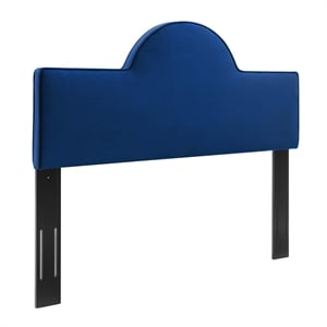 Modway Dawn Full/Queen Modern Performance Velvet Headboard in Navy