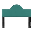 Modway Dawn Full/Queen Modern Performance Velvet Headboard in Teal Green