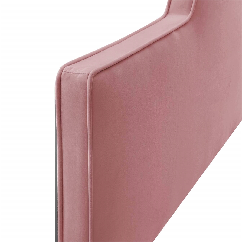 Modway Dawn King/California King Performance Velvet Headboard in Dusty Rose