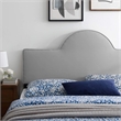 Modway Dawn King/California King Performance Velvet Headboard in Light Gray