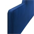 Modway Dawn King/California King Performance Velvet Headboard in Navy