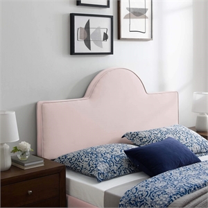 Modway Dawn King/California King Performance Velvet Headboard in Pink