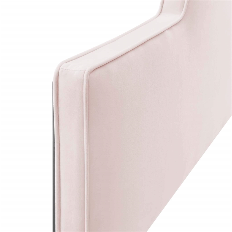 Modway Dawn King/California King Performance Velvet Headboard in Pink